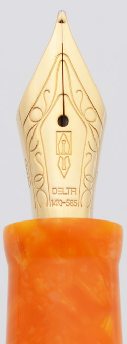 筆記具 Delta Dolcevita Oro Slim Ballpoint Pen Delta Dolcevita Slim Oro Fountain Pen - Yellow-Orange Resin